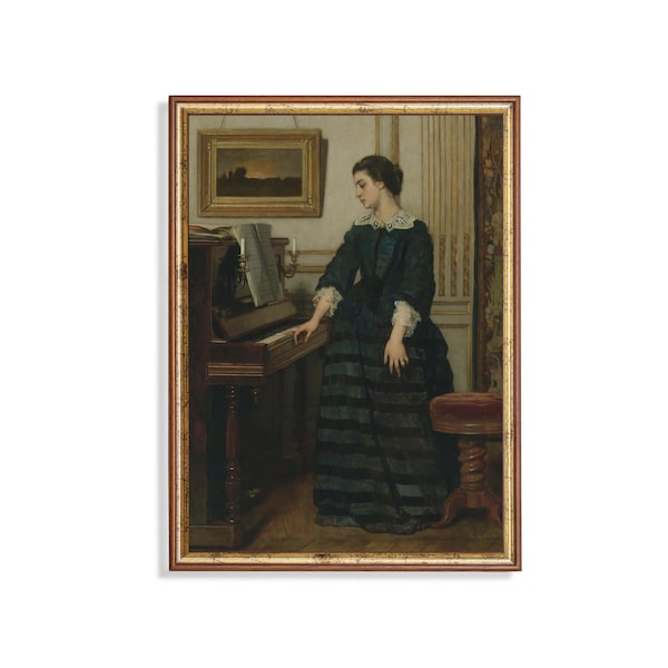 Print and Ship | Vintage Portrait Painting | Antique Woman Portrait | Victorian Print | Oil Painting Print | Fine Art | Mailed Print