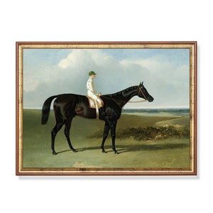 Vintage Racehorse Equestrian Print: Jockey on Horseback (Digital Download)