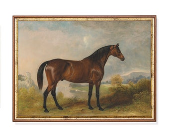 Impresión por correo / Impresión de caballo vintage / Obras de arte de animales antiguos / Regalo para amantes de los caballos / Bellas artes ecuestres / Impreso y enviado / Decoración de granja