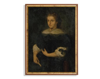Vintage Frauen Portrait Druck: Stimmungsvolle viktorianische Fine Art