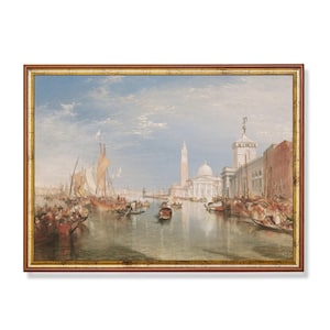 Vintage Venice Print: Antique Italian Cityscape Painting (Digital Download)