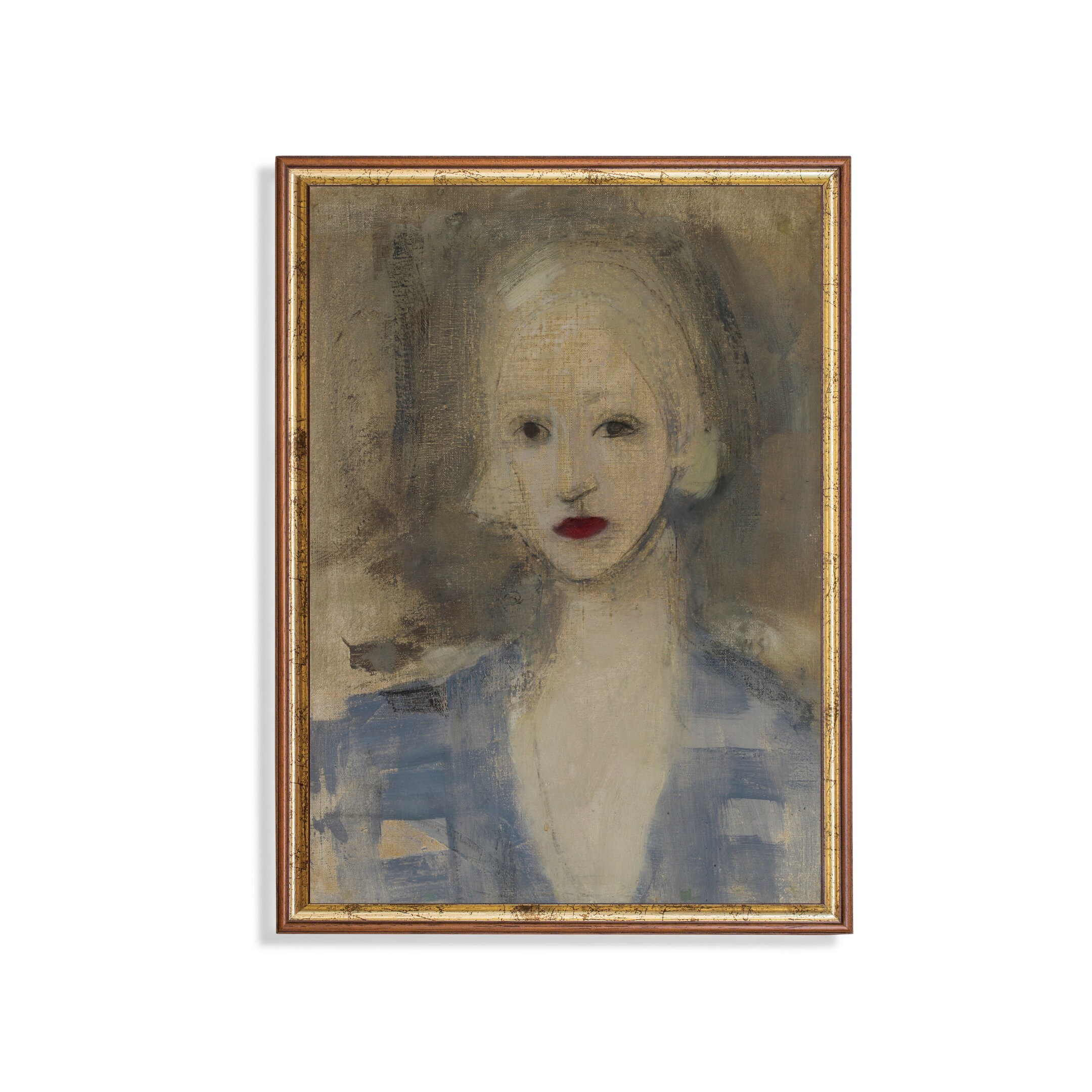 Modern Abstract Female Portrait Art Print – Minimalist Expressionist ...