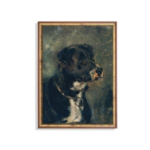 Mailed Print | Vintage Dog Portrait Painting | Antique Animal Print | Rustic Pet Portrait | Fine Art | Printed and Shipped | Dog Lover Gift