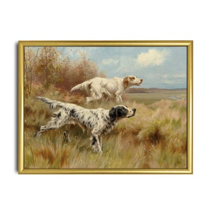 Printed and Shipped | Vintage Dogs Painting | Antique Animal Print | Farmhouse Decor | Rustic Fine Art | Dog Lover Gift | Physical Prints