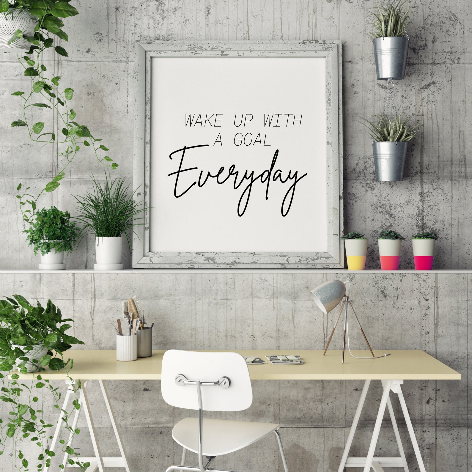 Inspirational Quotes Typography Print Quote Wall Art Black and | Etsy