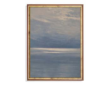 Vintage Seascape Painting: Antique Ocean Print, Coastal Wall Art (Mailed Print)