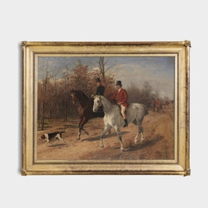 Print and Ship | Vintage Horse Painting | Antique Equestrian Print ...