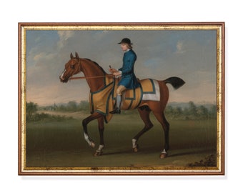 Vintage Pferd Gemälde: Antiker Kunstdruck