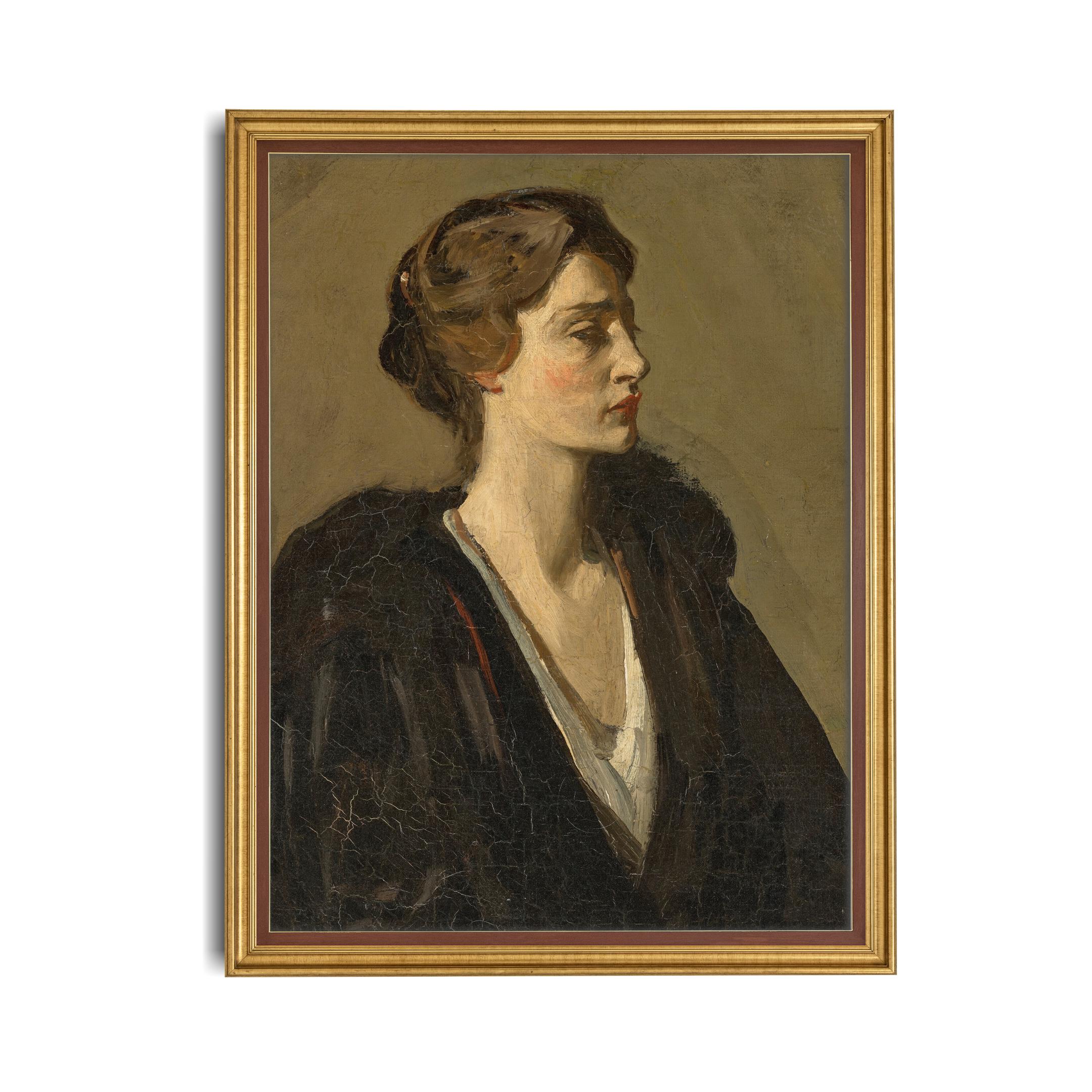 ヴィンテージ額装　サブラン婦人肖像画　アートプリント ヴィンテージ女性肖像画プリント：18世紀の美術作品 - Etsy 日本