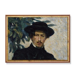 Vintage Gentleman Portrait Print: 19th Century Fine Art