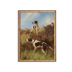 Printed and Shipped | Dogs Painting | Vintage Print | Antique Animal Print | Oil Painting LivingRoom Art | Farmhouse Decor | Physical Prints