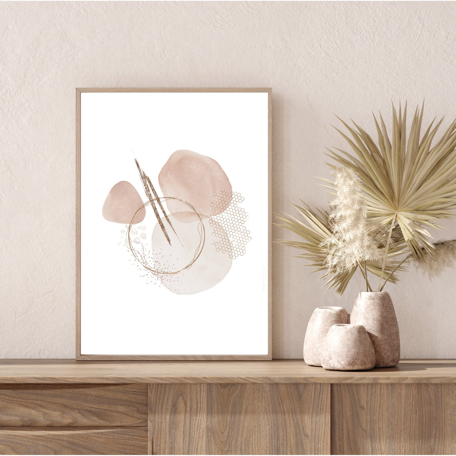 Neutral Prints Boho Wall Art Warm Colors Beige Ivory Poster Etsy