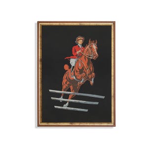 Printed and Shipped | Vintage Horse Print | Antique Horse rider | Animal Wall Art | Farmhouse Decor | Physical Prints | Horse Lover Gift