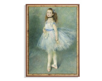 Vintage Ballerina Art Print: Antique Ballet Painting, Girl Room Decor