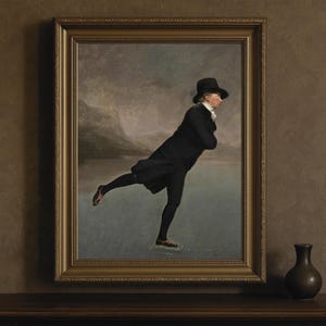 The Skating Minister Print: Vintage Scottish Art, Reverend Walker (Digital Download)