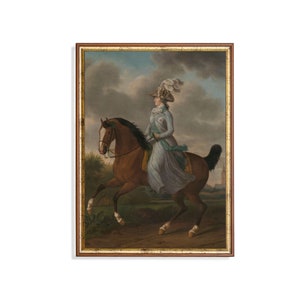 Vintage Horse Painting: Equestrian Fine Art Print