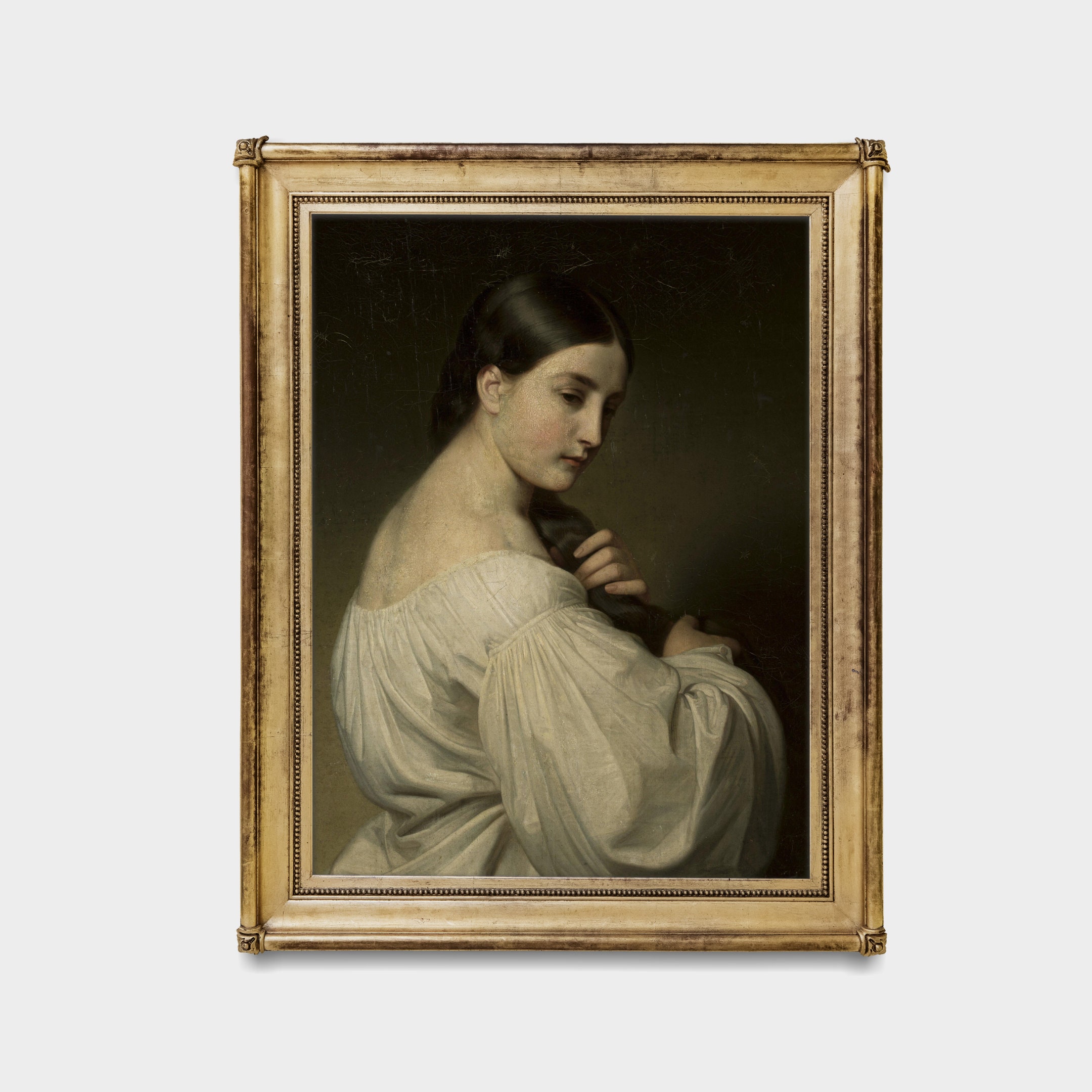 全く新しいアート作品を】若い女性の肖像画ポートレートアート