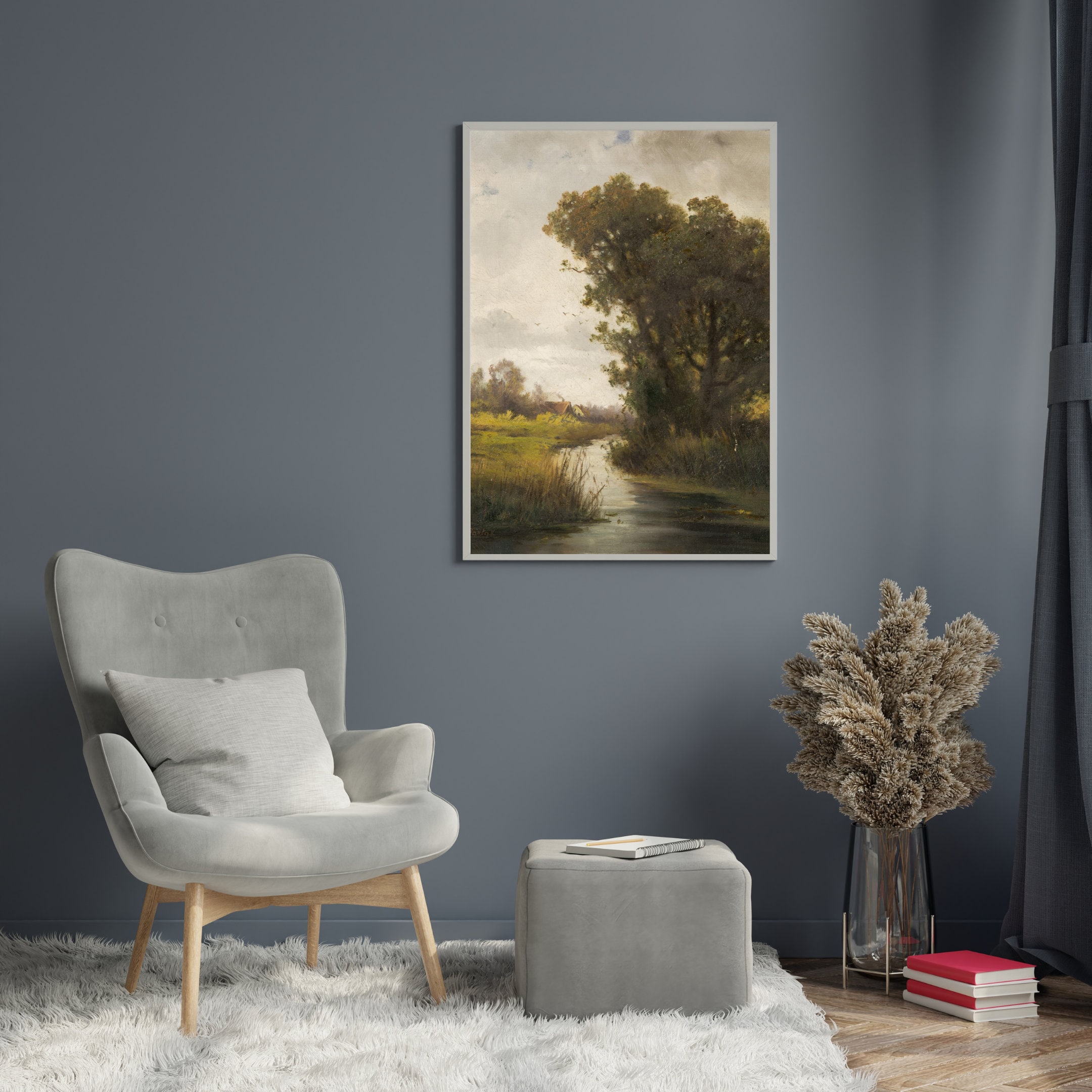 Vintage Wall Art Landscape Print Instant Download Forest - Etsy