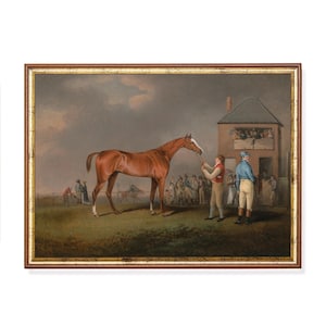 Vintage Horse Racing Print: 19th Century Equestrian Art