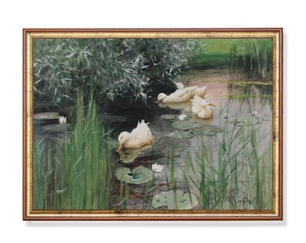 アヒルの子 ヴィンテージ アートプリント ポスター 壁 アンティーク