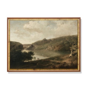 Vintage Hudson River School Print: 19th Century Landscape Art