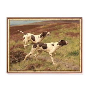 Printed and Shipped | Vintage Dogs Painting | Antique Animal Print | Rustic Wall Decor | Dog Lover Gift | Oil Painting | Physical Prints