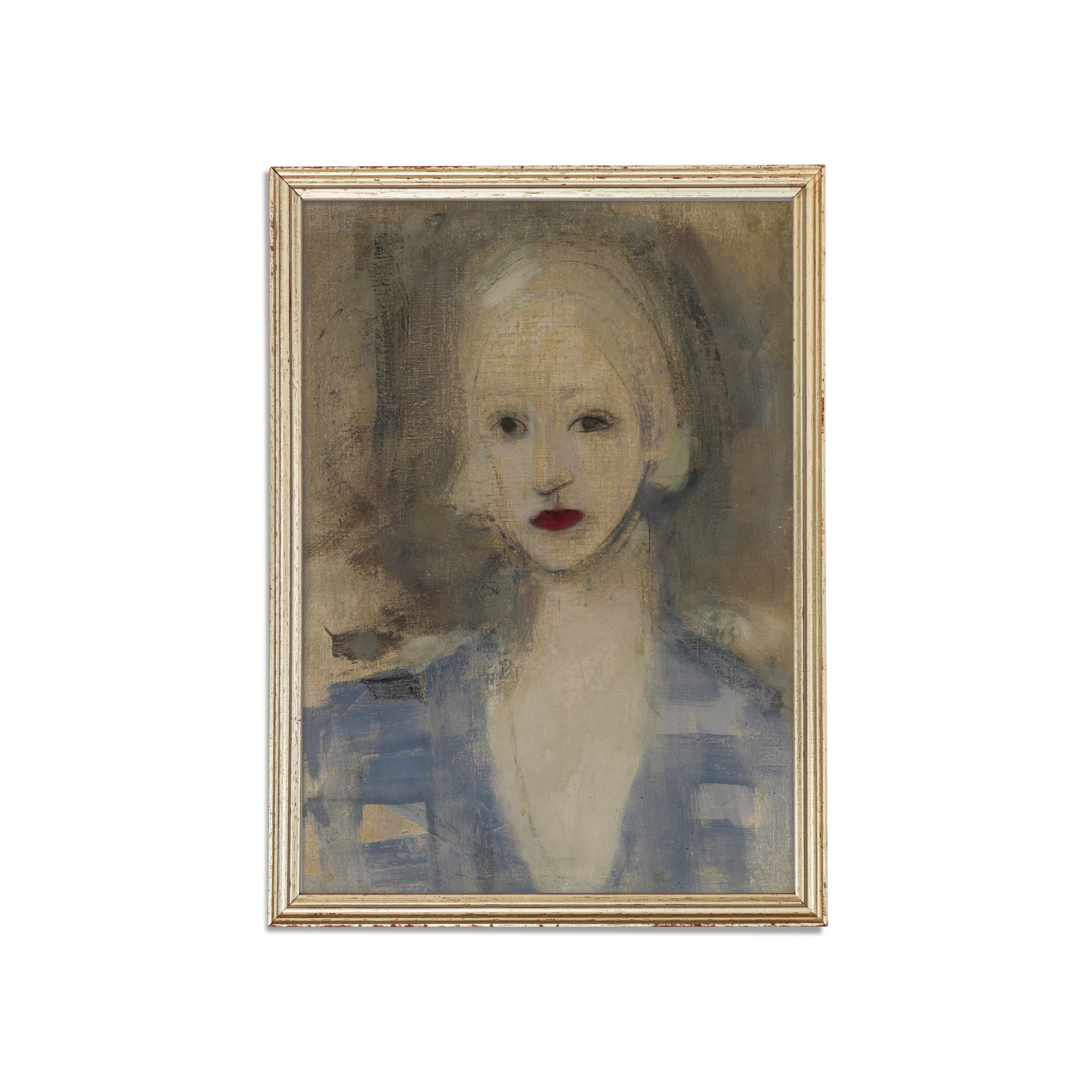 Modern Abstract Female Portrait Art Print – Minimalist Expressionist ...