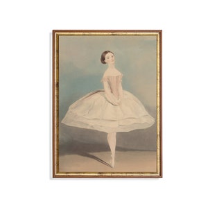 Vintage Ballerina Art Print: Antique Ballet Artwork, Girl Room Decor