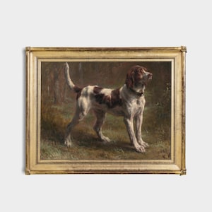 Vintage Gallery Wall Set of 4 Prints Antique Dogs Rustic Painting Dogs ...