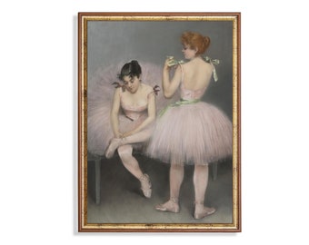 Vintage Ballerina Art Print: Antique Ballet Artwork, Girl Room Decor