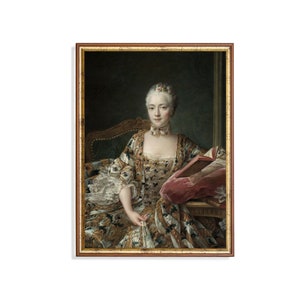 Antique Woman Portrait Painting: 19th Century Fine Art (Digital Download)