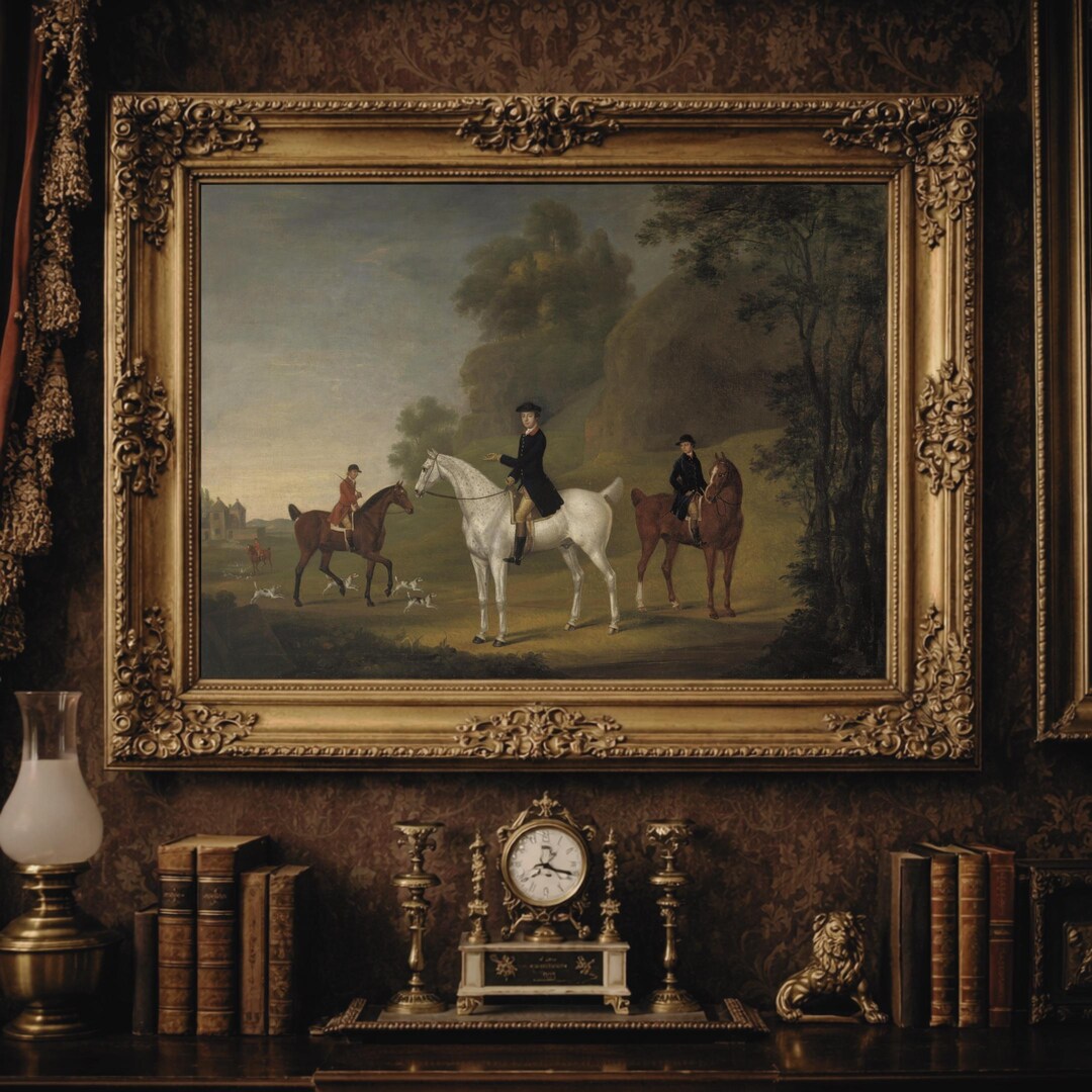 Equestrian Hunt Scene Print: 18th Century English Sporting Art (digital ...