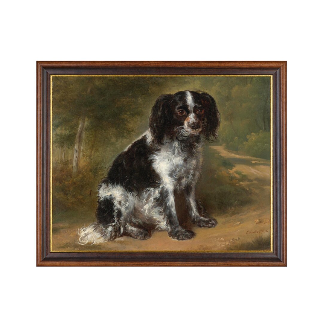 Vintage Spaniel Dog Portrait: Antique Style Animal Art Print - Etsy