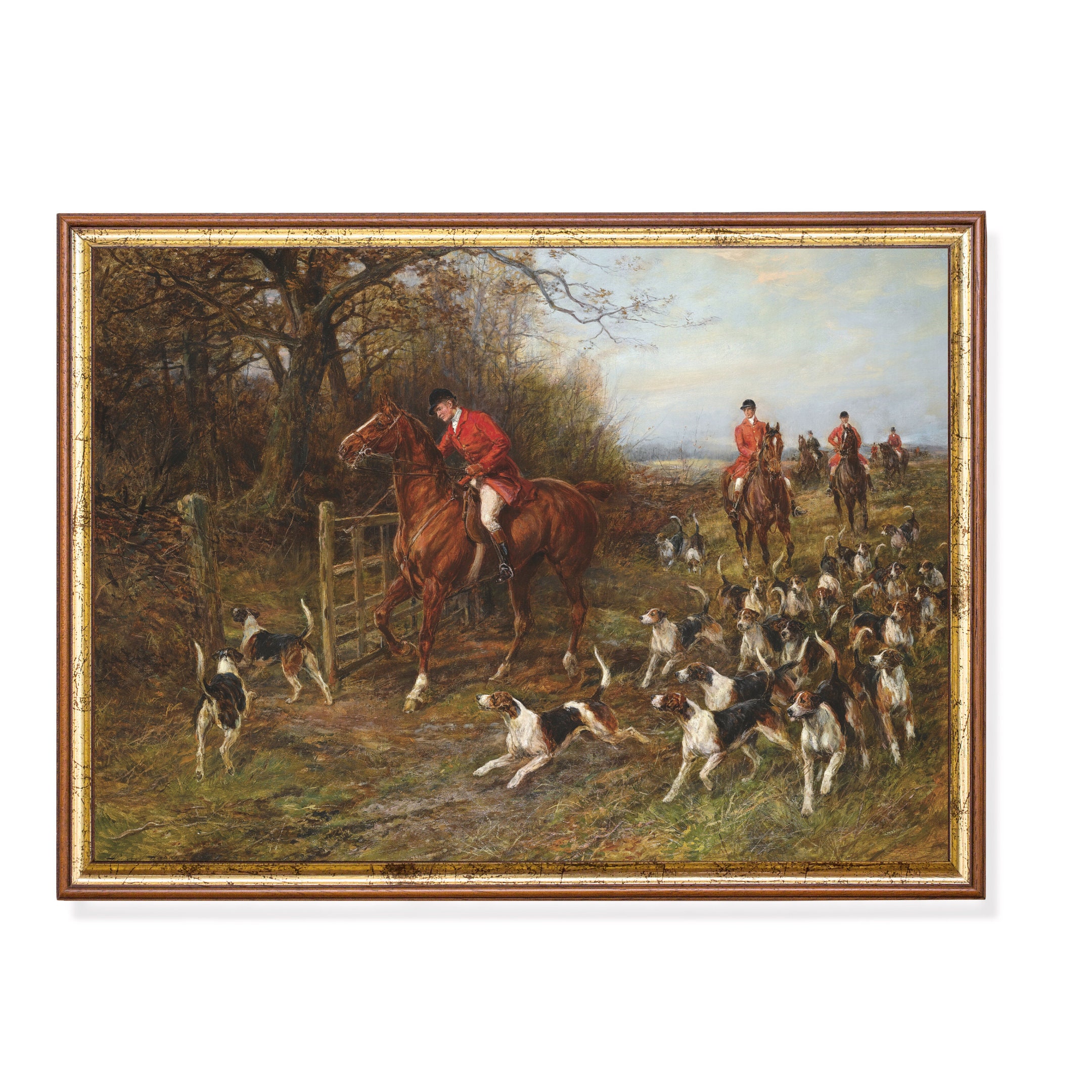 Vintage Fox Hunting Art Print: Equestrian Horse & Hound Scene - Etsy