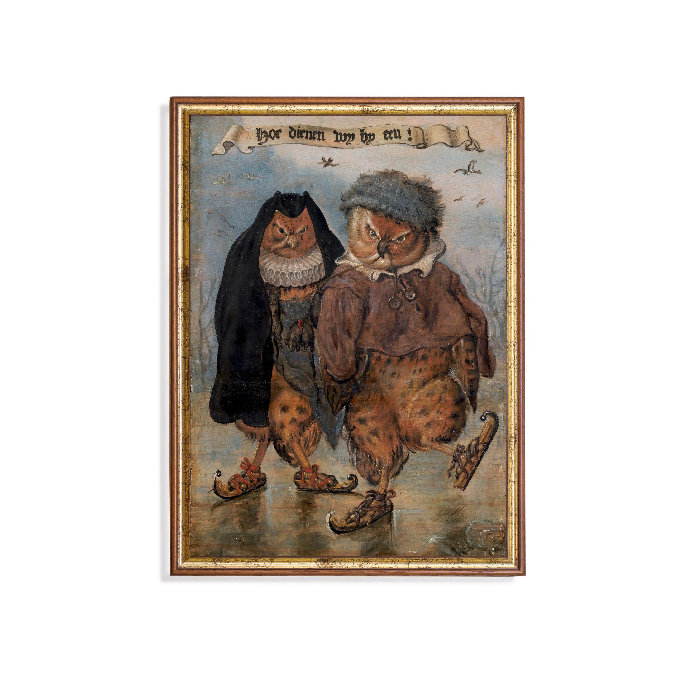 Vintage Owl Couple Print, Whimsical Folk Art Wall Decor (Digital Download)