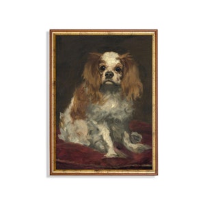 19th Century Spaniel Dog Portrait: Vintage Antique Art (Digital Download