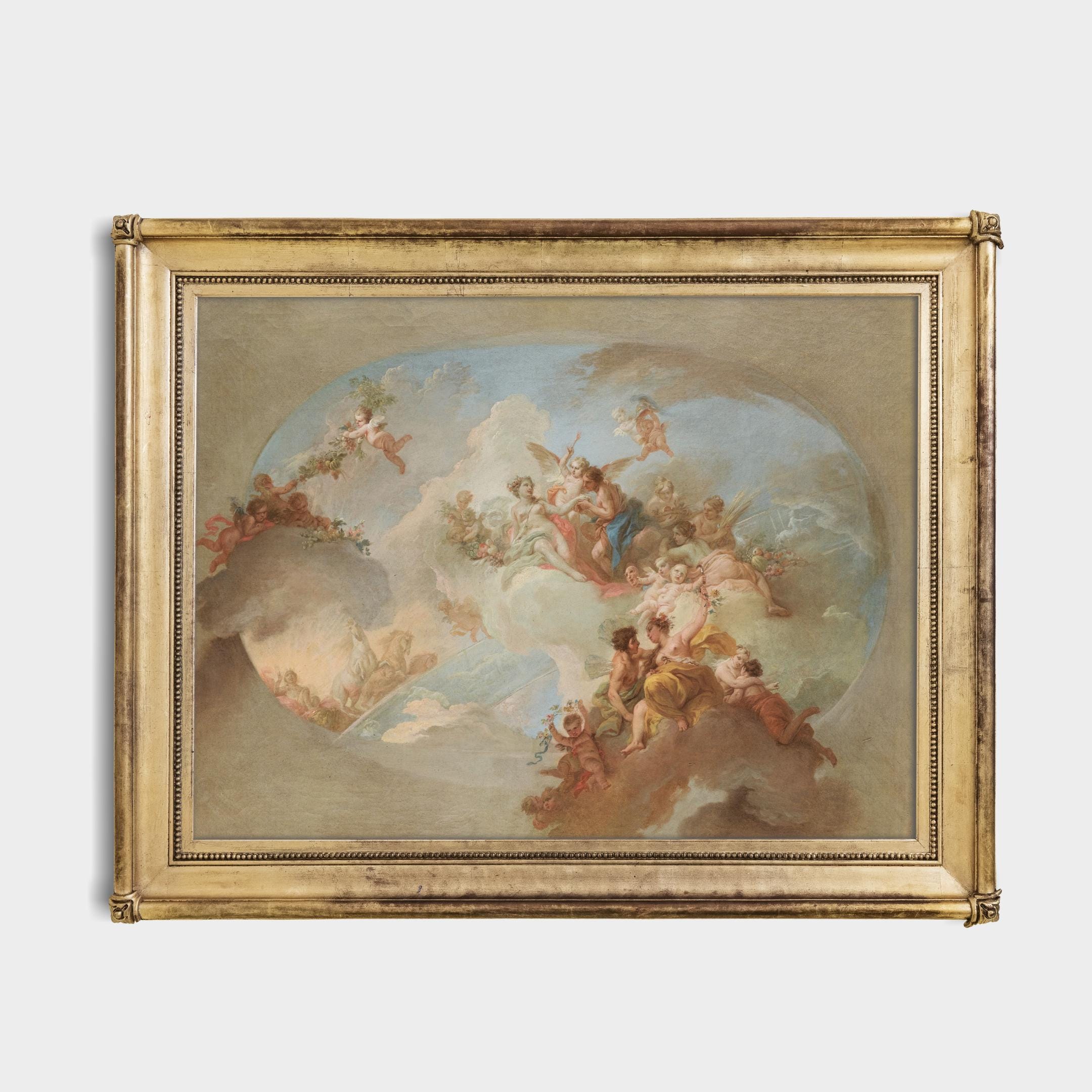 アンティーク絵画 女神 天使 年代不明 ヴィンテージ絵画 【公式通販】