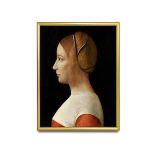 Antique Woman Portrait Painting: Moody Rustic Fine Art (Digital Download)