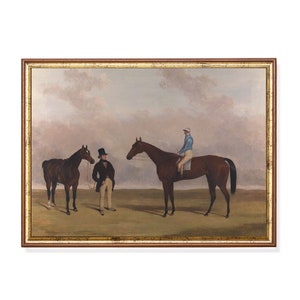 Vintage Horse Painting: Antique Equestrian Fine Art Print