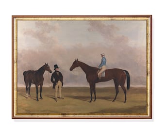 Vintage Horse Painting: Antique Equestrian Fine Art Print