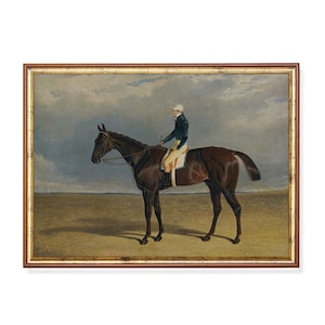 Vintage Horse Painting | Antique Equestrian print | Digital Download | Printable Wall Art | Horse Lover Gift | Farmhouse Decor | Fine Art