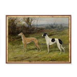 Printed and Shipped | Vintage Dogs Painting | Antique Animal Print | Rustic Wall Decor | Dog Lover Gift | Farmhouse Decor | Physical Prints