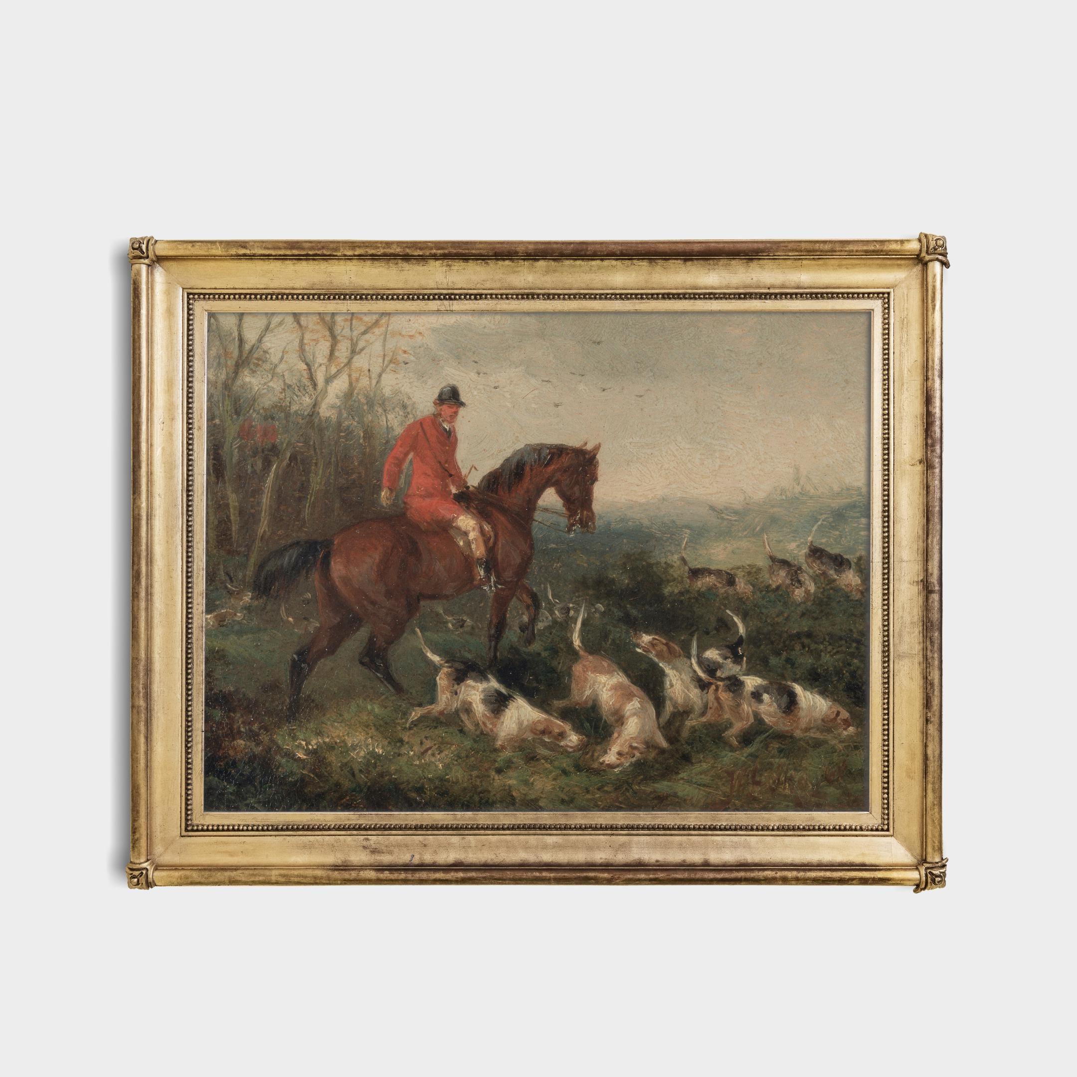 Vintage Fox Hunting Art Print Set – Equestrian Horse & Hound Gallery ...