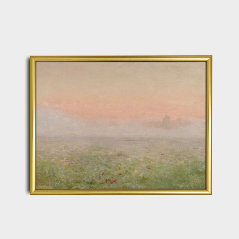 Printed and Shipped Vintage Spring Landscape Painting Print Retro Nature Wall Art Antique Countryside Scene Victorian Home Decor image 5