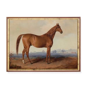 Vintage Horse Painting: Antique Equestrian Fine Art Print