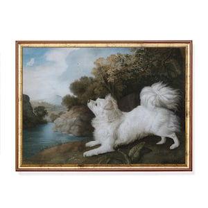 Vintage Dog Painting: Antique Animal Fine Art Print