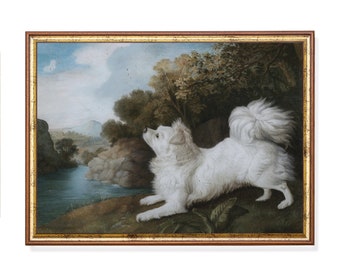 Vintage Dog Painting: Antique Animal Fine Art Print
