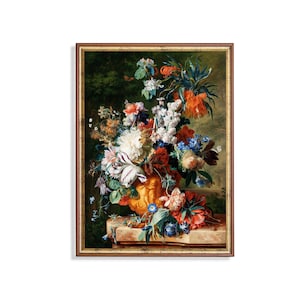 Jan van Huysum Floral Still Life Print: Dutch Baroque Botanical Art