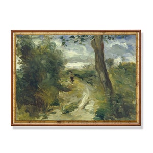 Vintage Landscape Painting | Antique Country Landscape | Oil Painting Fine Print | Digital Download | Printable Wall Art | Farmhouse Decor