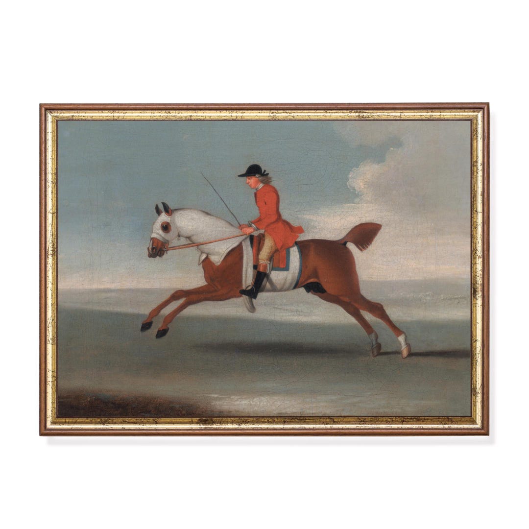 Equestrian Fox Hunting Print – 18th Century English Horse Portrait ...
